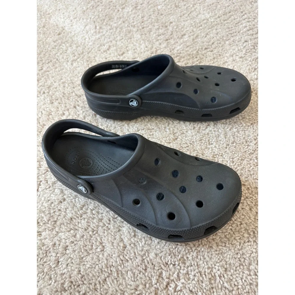 Crocs Baya Clogs Black Slip On Comfort Shoes Mens 9 Womens 11